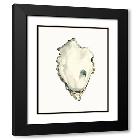 Neutral Oyster Study IV Black Modern Wood Framed Art Print with Double Matting by Caroline, Emma