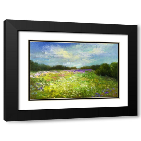 If I Had a Flower Black Modern Wood Framed Art Print with Double Matting by Finch, Sheila