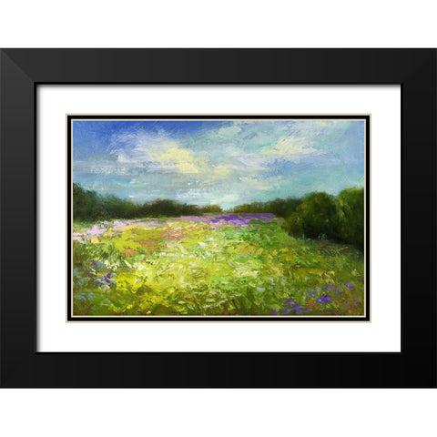 If I Had a Flower Black Modern Wood Framed Art Print with Double Matting by Finch, Sheila