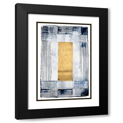 Embellished Junctures I Black Modern Wood Framed Art Print with Double Matting by Lam, Vanna