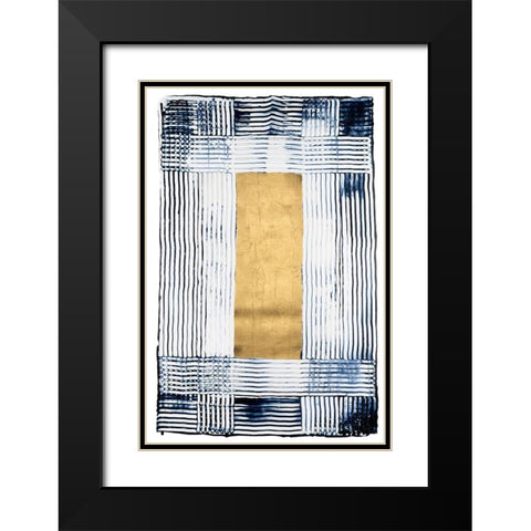 Embellished Junctures I Black Modern Wood Framed Art Print with Double Matting by Lam, Vanna