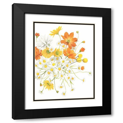 Sunny Wild Bouquet I Black Modern Wood Framed Art Print with Double Matting by Popp, Grace