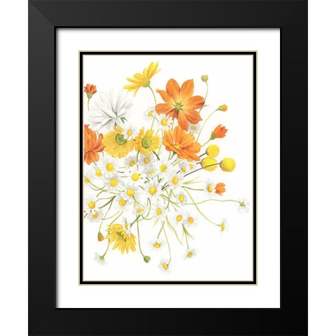 Sunny Wild Bouquet I Black Modern Wood Framed Art Print with Double Matting by Popp, Grace