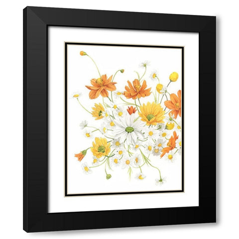 Sunny Wild Bouquet II Black Modern Wood Framed Art Print with Double Matting by Popp, Grace