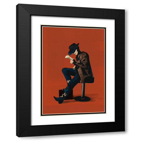 Music And Art II Black Modern Wood Framed Art Print with Double Matting by Arctic Frame