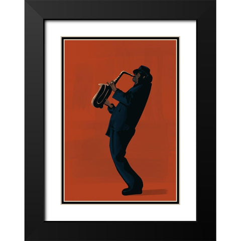 Music And Art III Black Modern Wood Framed Art Print with Double Matting by Arctic Frame