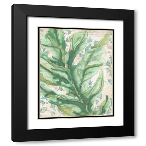 Palms And Patterns III Black Modern Wood Framed Art Print with Double Matting by Vess, June Erica