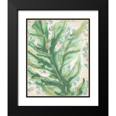 Palms And Patterns III Black Modern Wood Framed Art Print with Double Matting by Vess, June Erica