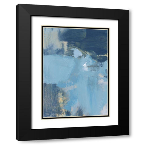 Rain I Black Modern Wood Framed Art Print with Double Matting by Long, Christina