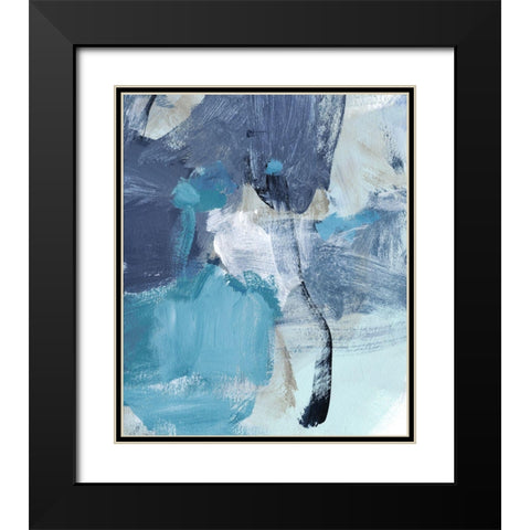 Swim I Black Modern Wood Framed Art Print with Double Matting by Long, Christina