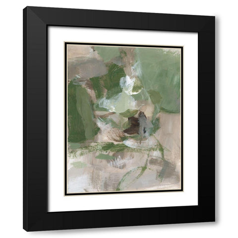 Green Tea I Black Modern Wood Framed Art Print with Double Matting by Long, Christina