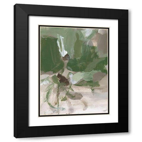 Green Tea II Black Modern Wood Framed Art Print with Double Matting by Long, Christina