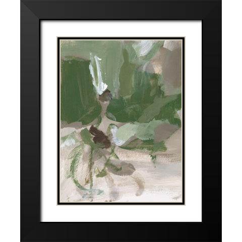 Green Tea II Black Modern Wood Framed Art Print with Double Matting by Long, Christina