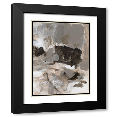 Mocha I Black Modern Wood Framed Art Print with Double Matting by Long, Christina