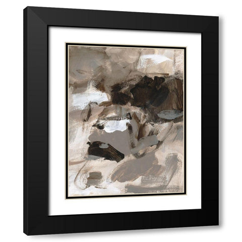 Mocha II Black Modern Wood Framed Art Print with Double Matting by Long, Christina