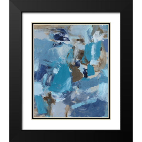 Dolphin I Black Modern Wood Framed Art Print with Double Matting by Long, Christina