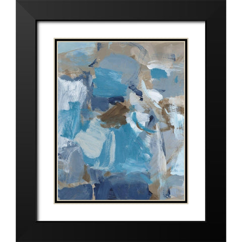 Dolphin II Black Modern Wood Framed Art Print with Double Matting by Long, Christina
