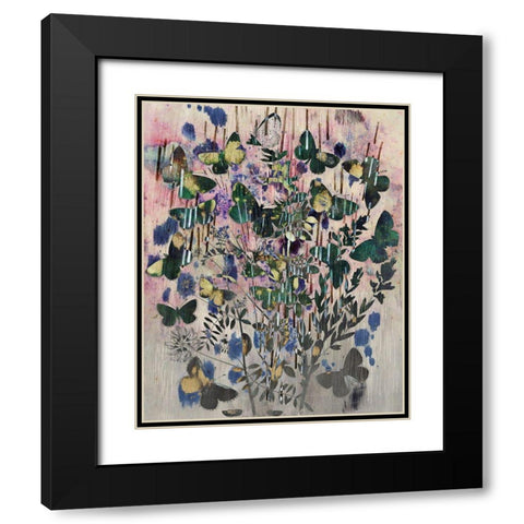 Celestial Butterflies II Black Modern Wood Framed Art Print with Double Matting by Arbel, Lori