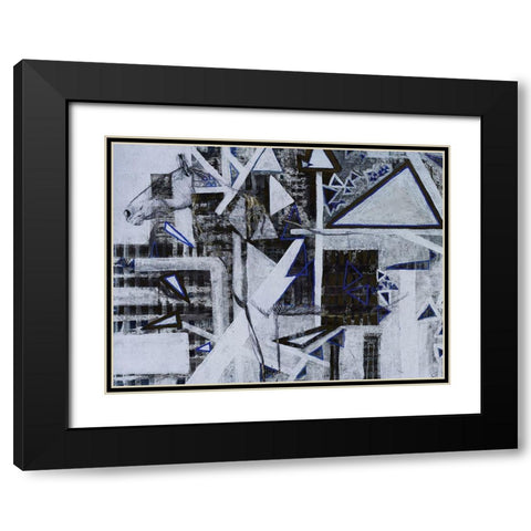 Blue Horse II Black Modern Wood Framed Art Print with Double Matting by Arbel, Lori