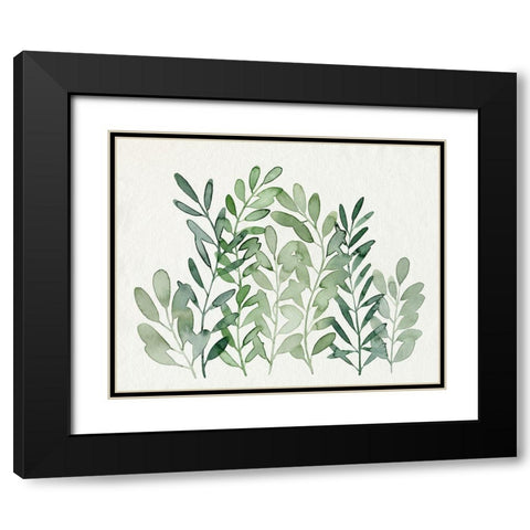 Foraged Greens II Black Modern Wood Framed Art Print with Double Matting by Popp, Grace