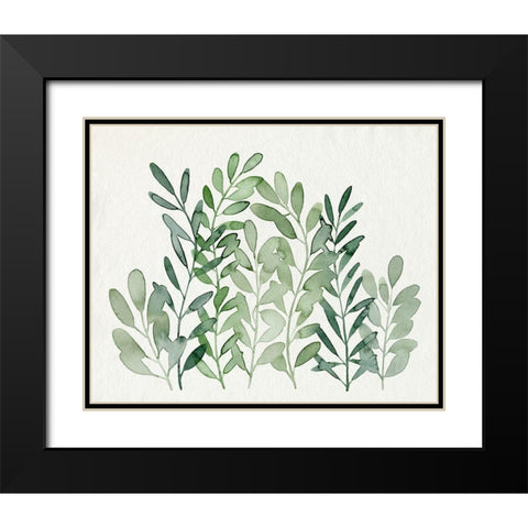 Foraged Greens II Black Modern Wood Framed Art Print with Double Matting by Popp, Grace