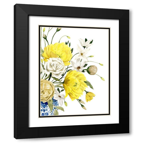 Yellow and Ultramarine Bouquet II Black Modern Wood Framed Art Print with Double Matting by Popp, Grace