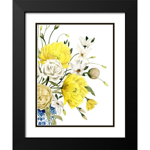 Yellow and Ultramarine Bouquet II Black Modern Wood Framed Art Print with Double Matting by Popp, Grace