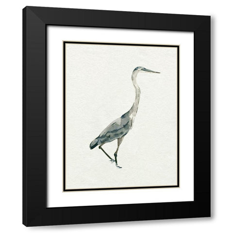 Saltwater Herons I Black Modern Wood Framed Art Print with Double Matting by Caroline, Emma