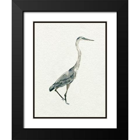 Saltwater Herons I Black Modern Wood Framed Art Print with Double Matting by Caroline, Emma