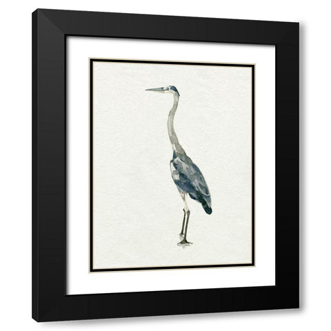 Saltwater Herons II Black Modern Wood Framed Art Print with Double Matting by Caroline, Emma