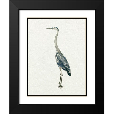 Saltwater Herons II Black Modern Wood Framed Art Print with Double Matting by Caroline, Emma