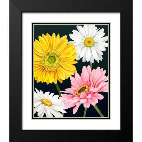 Gerbera Daisy I Black Modern Wood Framed Art Print with Double Matting by Popp, Grace