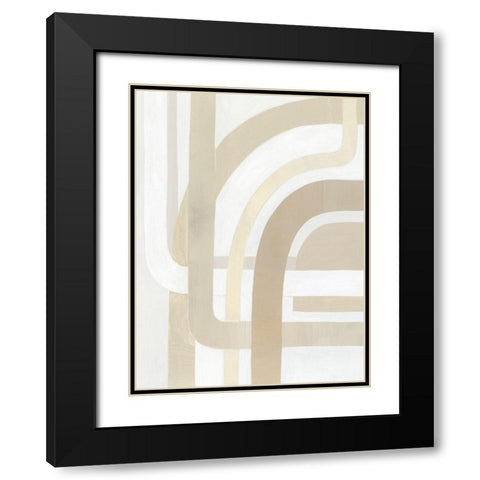 Loops And Weaves I Black Modern Wood Framed Art Print with Double Matting by Popp, Grace