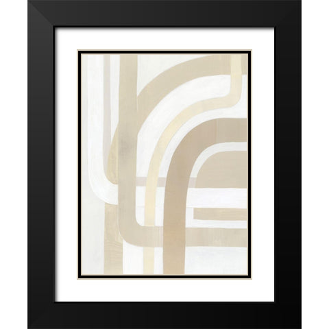 Loops And Weaves I Black Modern Wood Framed Art Print with Double Matting by Popp, Grace