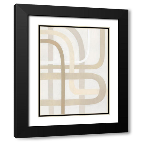 Loops And Weaves II Black Modern Wood Framed Art Print with Double Matting by Popp, Grace