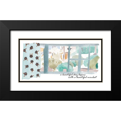 Nice View IV Black Modern Wood Framed Art Print with Double Matting by Wang, Melissa
