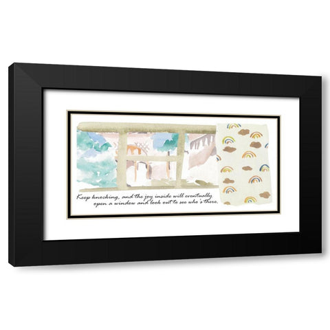 Nice View V Black Modern Wood Framed Art Print with Double Matting by Wang, Melissa