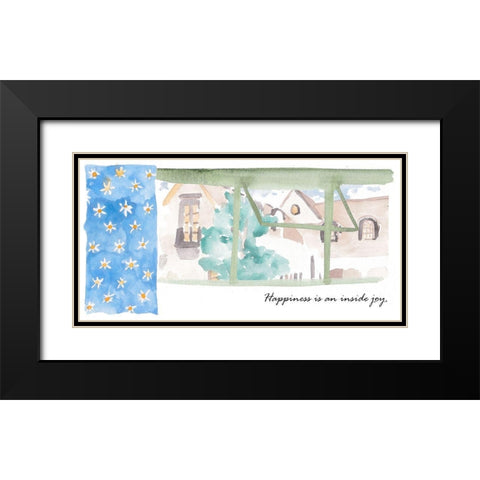 Nice View VI Black Modern Wood Framed Art Print with Double Matting by Wang, Melissa