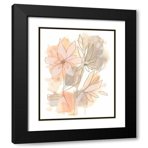 Flower Fragments IV Black Modern Wood Framed Art Print with Double Matting by Vess, June Erica
