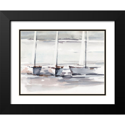 Caribbean Sails I Black Modern Wood Framed Art Print with Double Matting by Harper, Ethan