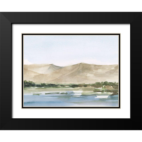 Desert Mountains I Black Modern Wood Framed Art Print with Double Matting by Harper, Ethan