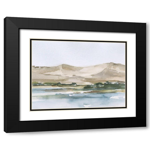 Desert Mountains II Black Modern Wood Framed Art Print with Double Matting by Harper, Ethan
