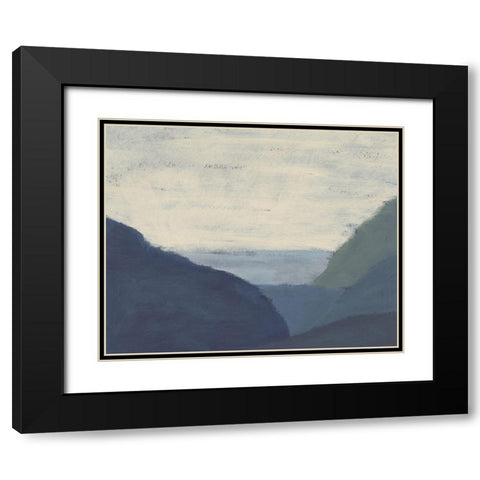 Muted Coast I Black Modern Wood Framed Art Print with Double Matting by Moore, Regina