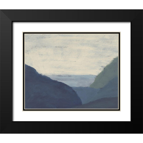 Muted Coast I Black Modern Wood Framed Art Print with Double Matting by Moore, Regina