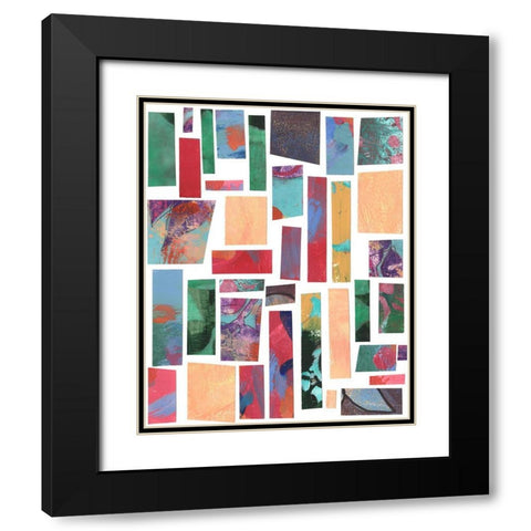 Broken Fragments I Black Modern Wood Framed Art Print with Double Matting by Moore, Regina