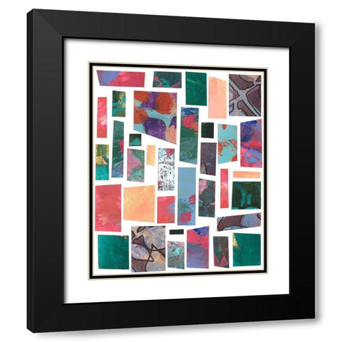 Broken Fragments II Black Modern Wood Framed Art Print with Double Matting by Moore, Regina