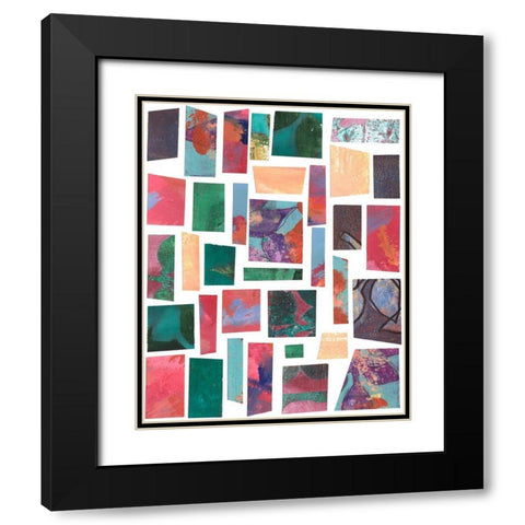 Broken Fragments IV Black Modern Wood Framed Art Print with Double Matting by Moore, Regina