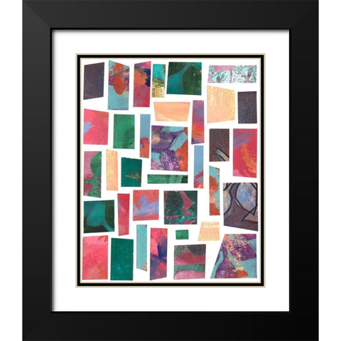 Broken Fragments IV Black Modern Wood Framed Art Print with Double Matting by Moore, Regina