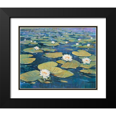 Morning Lilies I Black Modern Wood Framed Art Print with Double Matting by OToole, Tim