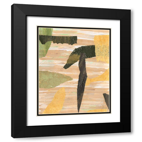 Painted Paper Pieces I Black Modern Wood Framed Art Print with Double Matting by Moore, Regina